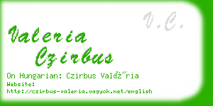 valeria czirbus business card